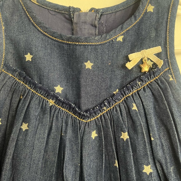GAP Denim Star Print Kids Dress - Picture 2 of 6